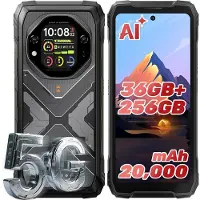 Oscal TANK 1 5G 6,78 tum Dimensity 7050 Tålig telefon Android 15 12 GB eller 16 GB RAM 256 GB eller 512 GB ROM 20000 mAh Batteri 12GB+256GB svart
