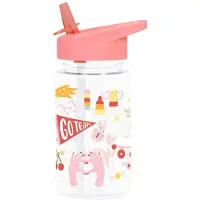 A Little Lovely Company Vattenflaska m. Sugrör - 450 ml - Fun - - One Size - Vattenflaska
