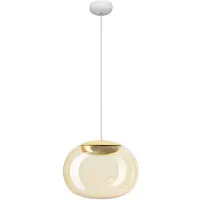 Stilnovo Glas pendellampa La Mariée, dimbar, Mässing / guld, Vardagsrum / matsal, Glas, Design, Pendellampa
