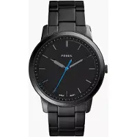 Fossil Herr Minimalistisk Kvarts Klocka - Svart Urtavla, Rostfritt Stålarmband, Business Casual FS5308 svart
