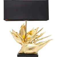 Kare Design bordslampa Tropical Flower, Svart, Vardagsrum / matsal, Textil / tyger / siden, Design, Bordslampa