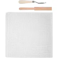 GoolRC Nätväv DIY Handgjord Matta Vävtyg Material 50x50cm Trähandtag Virkning