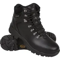 Mountain Warehouse Latitude II Extreme vattentäta vandringskängor i läder för herrar (Svart)