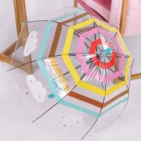 GoolRC Transparent paraply tecknat långt handtag paraply för barn
