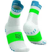 Compressport Pro Racing Socks v4.0 Run High White Green, Size Size 2