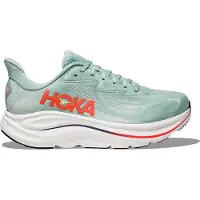 Hoka One One Men's Clifton 10 Wide Sage/Neon Flame