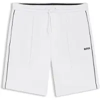 BOSS Cotton-blend shorts with piped trims