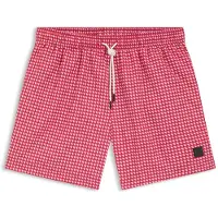 BOSS Printed swim shorts with logo badge