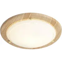 QAZQA Klassisk taklampa natur med vitt glas - Mesiac