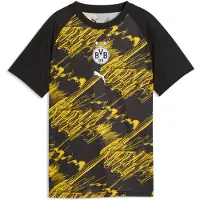 Puma Dortmund Tränings T-Shirt Pre Match - Svart/Gul Barn, storlek 140 cm