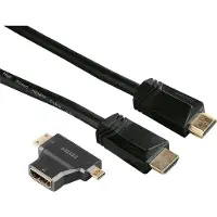 Hama Kabel HDMI Ethernet Adapter 1xHDMI-1xMicro 1xMini Guld 1.5m