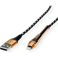 Roline USB-kabel USB 2.0 USB-A kontakt, Apple Lightning kontakt 1.00 m Flerfärgad Skärmad 11.02.8923