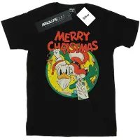Disney Donald Duck Merry Christmas T-shirt - herr (Svart)
