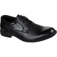 SKECHERS Dreston Rasmiss Läder Herr Svart Standard Snörskor