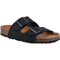 Hush puppies Brixley Mule Suede Svarta Sandaler för Damer Standard