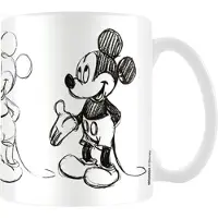 Disney Sketch Process Mickey Mouse Mug (Vit/Svart)
