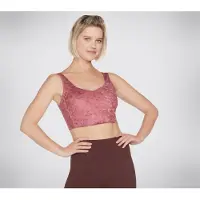 SKECHERS Performance Gosculpt Leopard Longline Bh Polyester Dam Rosa Sport-BH