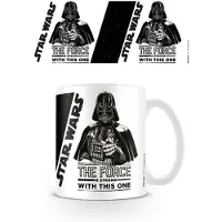 Star Wars Kraften är stark Mug (Vit/Svart)