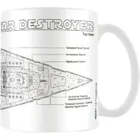 Star Wars Star Destroyer Sketch Mug (Vit/Svart)