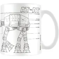 Star Wars AT-AT Sketch Mug (Vit/Svart)