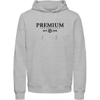 Jack & jones Premium Sweatshirt 'CHARLES' svart / vitmelerad
