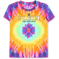 Philipp Plein T-shirt med rund halsringning, batikfärgad
