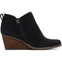 Toms Goldie Textil Kvinnors Svarta Klackade Ankelstövlar