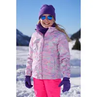 Mountain Warehouse Skidjacka med vattenfärg för barn/barn (Ljusblå)
