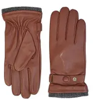 Infinity Leather Herrhandskar i brunt italienskt läder med varmt ullfoder, vintercykling och körning, avslappnade vinterhandskar