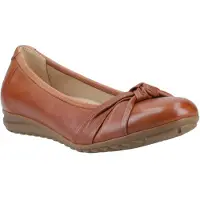 Hush puppies Lilith Läder Dams Tan Standard Ballerinor