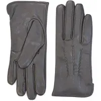 Infinity Leather Bruna italienska läderhandskar med mjukt ullfoder för dam, vintermönster och sömmar