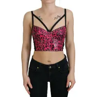 Dolce&Gabbana Leopardmönstrad Korsettopp Tsh83158