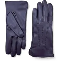 Infinity Leather Damhandskar med lila italienskt läder och mjukt ullfoder för vinterkörning, sömlinjedesign