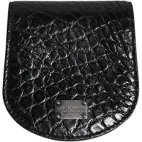 Dolce&Gabbana Svart Exotisk Skinnmynt Kondomfodral Plånbok