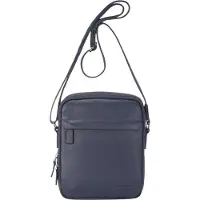 Infinity Leather Äkta Läder Marinblå Vintage Messenger Axelremsväska - Hawthrone