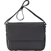 Infinity Leather Svart laptopväska i äkta läder, resväska för arbete, axelväska - Camden