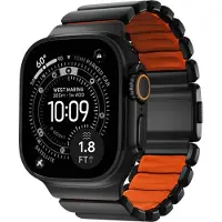 Nomad Stratos Band, Band, Smartwatch, Svart, Apple, Ultra 1-11 and SE, Titan