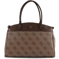 GUESS Tote-väska Latte-logotyp/Brown