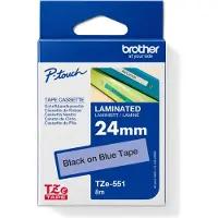 Brother TZe-551 - sort på blå 24mm x 8m