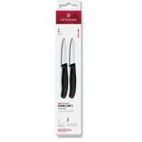 Victorinox Swiss Classic 6.7603.2 Straight, Black, set of 2 vegetable knives, 8 cm