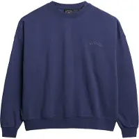Superdry för kvinnor. W2012475A Sweatshirt Essential Logo GD Relax marinblå (M), Casual, Bomull, Lång ärm, Marino