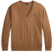 Ralph Lauren för kvinnor. 211972105003 Jersey V beige (XXS), Casual, Bomull, Lång ärm