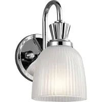 Elstead Lighting Vägglampa Cora, Förkromad / silver, Badrum, Metall, Modern, Vägglampa, sänglampa, sänglampa vägg