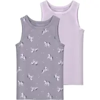 Name it Linne - Noos - NmfTank Topp - 2-pack - Lavender - - 3 år (98) - Linne