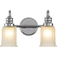 QUOIZEL Vägglampa Swell, Förkromad / silver, Badrum, Glas, Vägglampa, sänglampa, sänglampa vägg