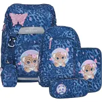 Beckmann Skolväskset - Classic+ - Cheetah - Mörkblå - - One Size - Skolväska