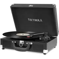 Victrola Journey Turntable with BT and Built-In Speakers Black