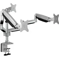 Raidsonic technology Monitor bordsfäste IB-MS505-TI, Monitorständer mit Tischhalterung f. 3 Monitore bis zu 32'' (81 cm) 3 Skärm(ar) 81,3 cm (32) Silver-grå Vridbar,