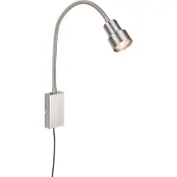 Briloner LED vägglampa Tusi Comfort Light, Aluminium / grå / zink, Sovrum, Metall, Modern, LED-vägglampa, vägglampa inomhus