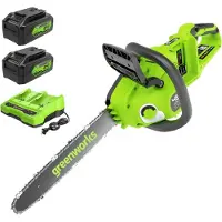 Greenworks Elkedjesåg GD24X2CS36K4x; 2x24 V; 2x4,0 Ah; 36 cm band